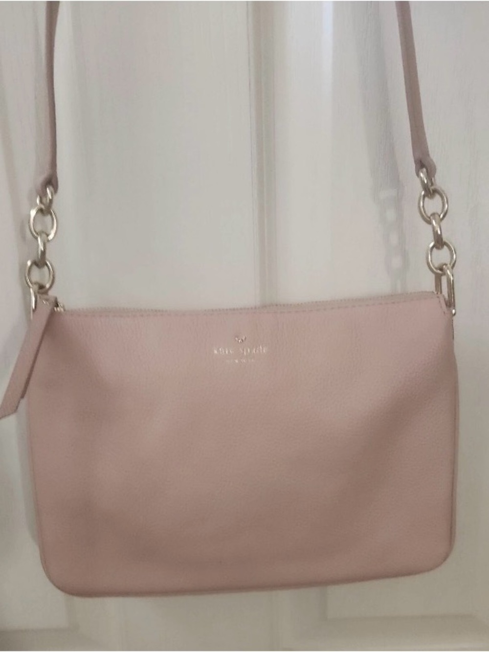 Kate Spade Pale Pink Pebbled Leather Crossbody bag